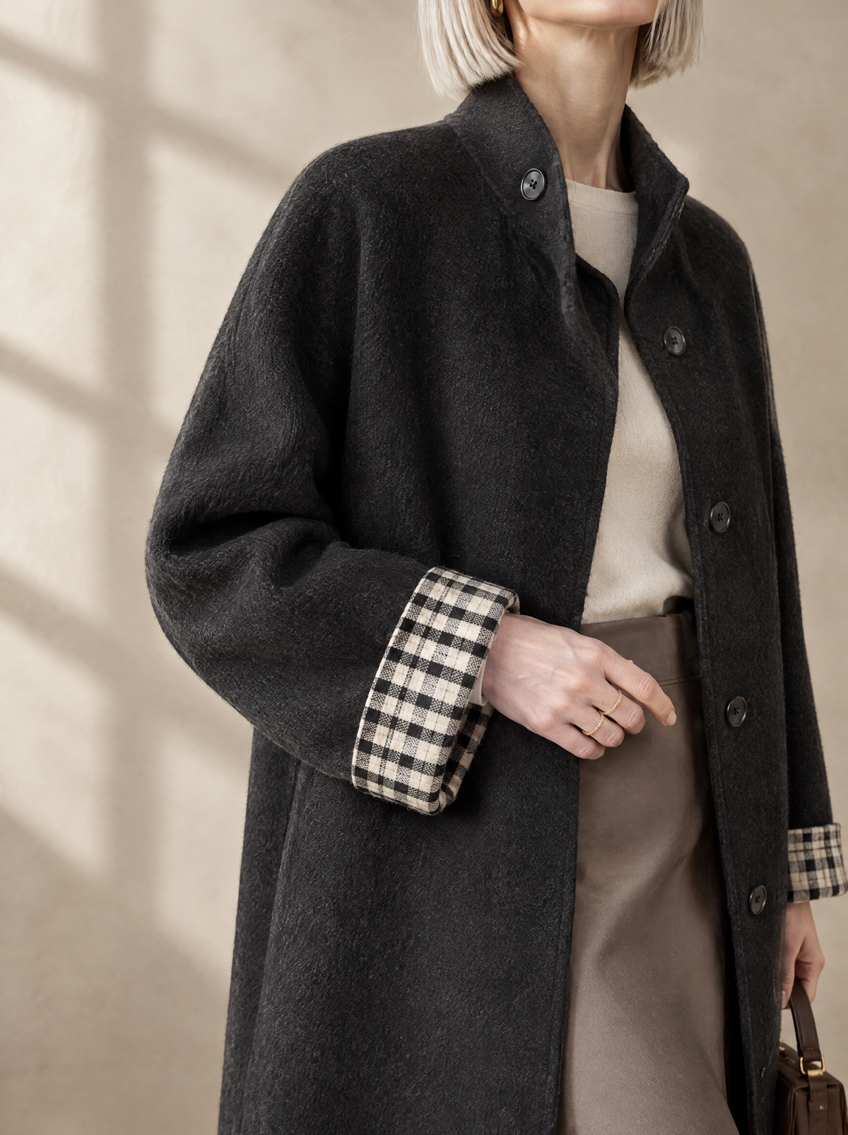 Warm editorial room · Soft sophisticated / old money Black macro