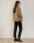 Camel cardigan — back view