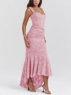Women's Maxi Dress with Romantic Floral Print