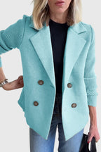 Unisex Blazer with Double-Breasted Closure and Tailored Cut