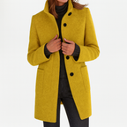 Women's High Collar Jacket with Side Pockets