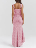 Women's Maxi Dress with Romantic Floral Print
