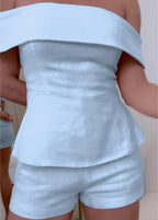 Women's Two-Piece Clothing Set with Cropped Top and Pants