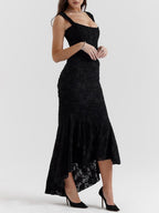 Women's Maxi Dress with Romantic Floral Print