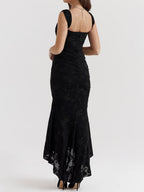 Women's Maxi Dress with Romantic Floral Print
