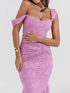 Women's Maxi Dress with Romantic Floral Print