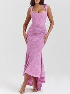 Women's Maxi Dress with Romantic Floral Print