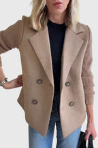 Unisex Blazer with Double-Breasted Closure and Tailored Cut
