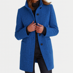 Women's High Collar Jacket with Side Pockets