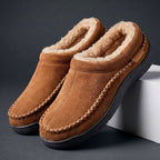 Unisex Slippers with Soft Microsuede and Faux Fur Lining