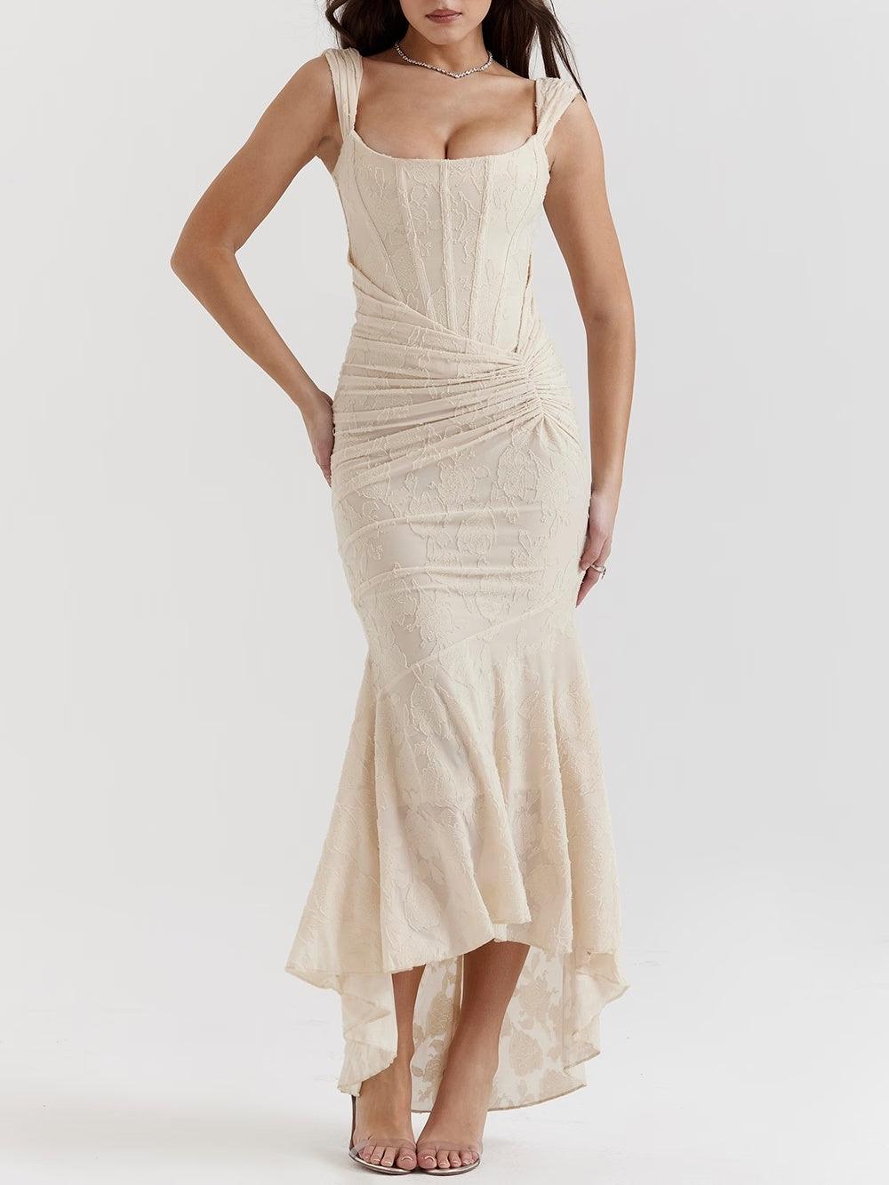 Women's Maxi Dress with Romantic Floral Print
