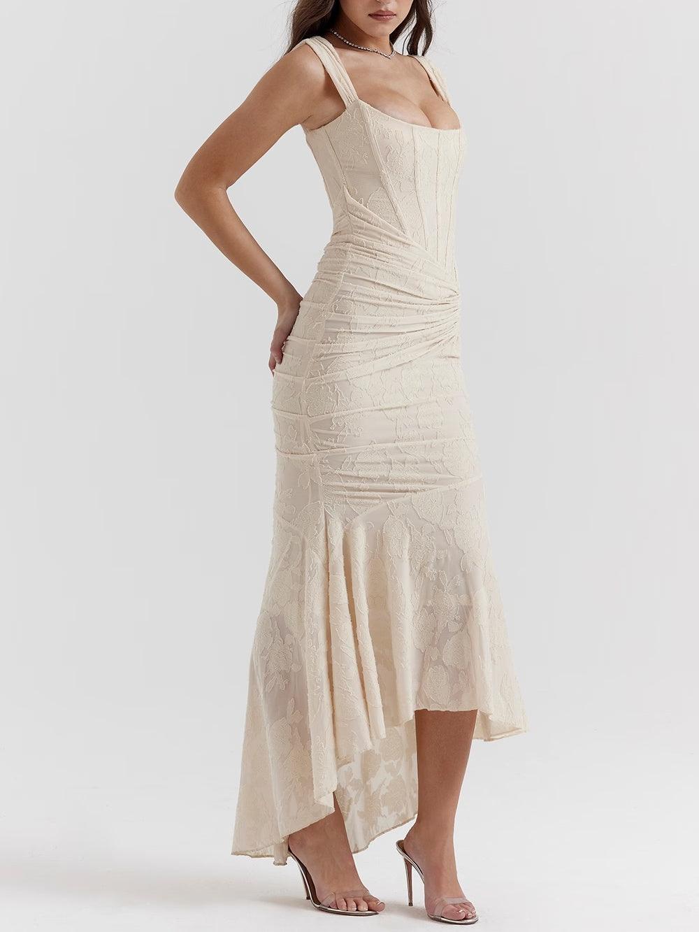 Women's Maxi Dress with Romantic Floral Print