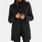 Women's High Collar Jacket with Side Pockets