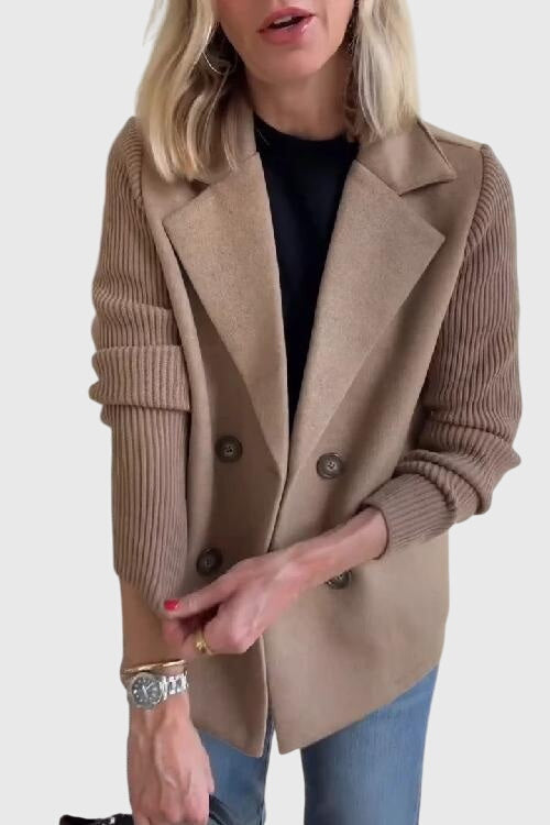 Unisex Blazer with Double-Breasted Closure and Tailored Cut