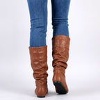 Women's Slouch Boots with Hidden Inner Height Lift