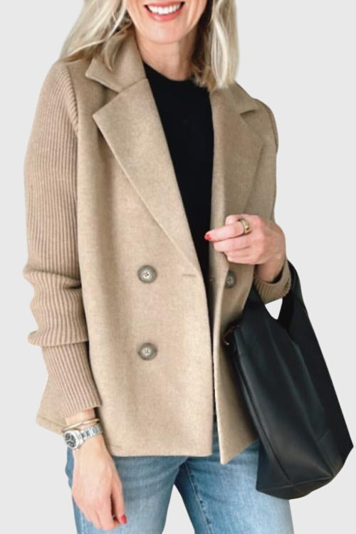 Unisex Blazer with Double-Breasted Closure and Tailored Cut