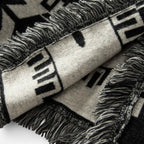 Women's Cardigan with Cashmere, Jacquard Details and Tassels