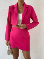 Women's Two-Piece Skirt and Jacket Set