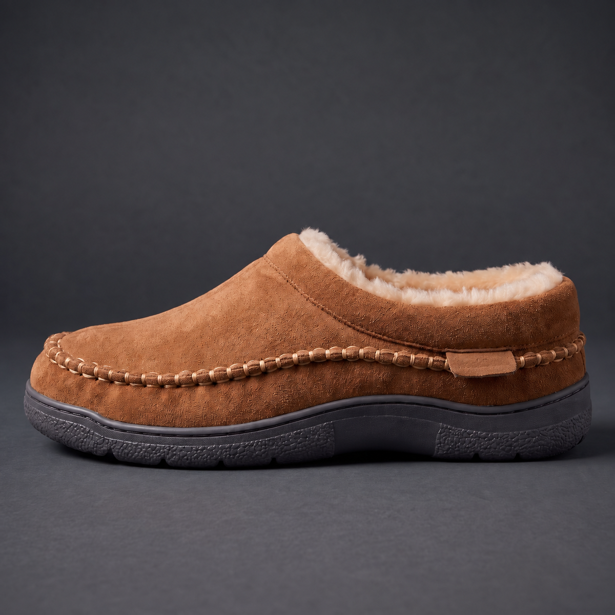 Unisex Slippers with Soft Microsuede and Faux Fur Lining