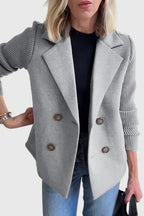 Unisex Blazer with Double-Breasted Closure and Tailored Cut