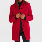 Women's High Collar Jacket with Side Pockets