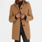 Women's High Collar Jacket with Side Pockets