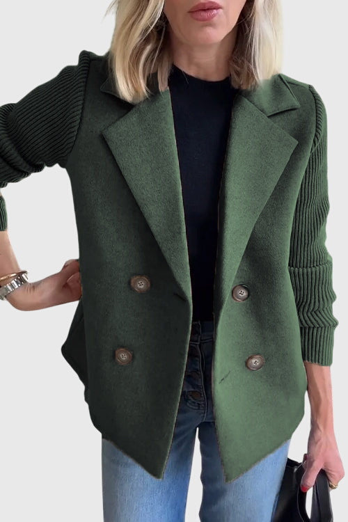 Unisex Blazer with Double-Breasted Closure and Tailored Cut