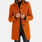 Women's High Collar Jacket with Side Pockets