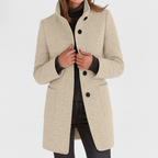 Women's High Collar Jacket with Side Pockets